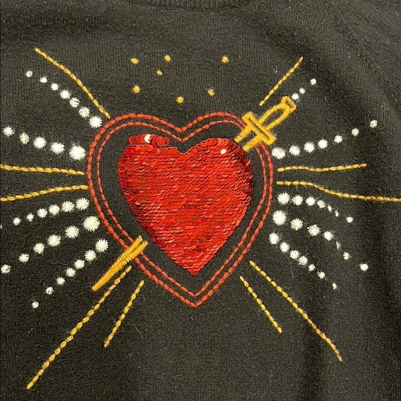 Torrid Black Top with Red Heart Embellishment - Picture 2 of 4